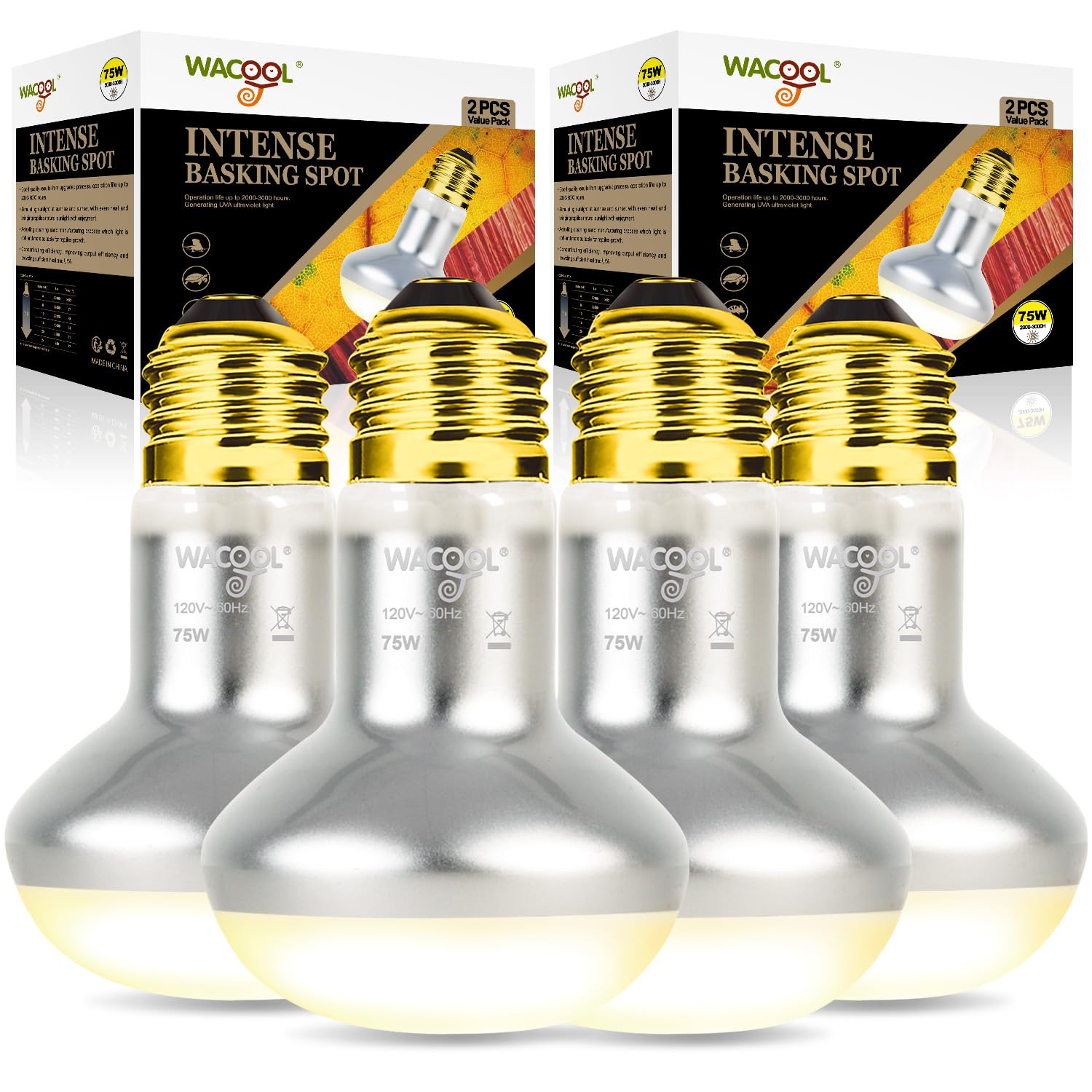Diseño con reflector calor-descanso para reptiles WACOOL TERRA