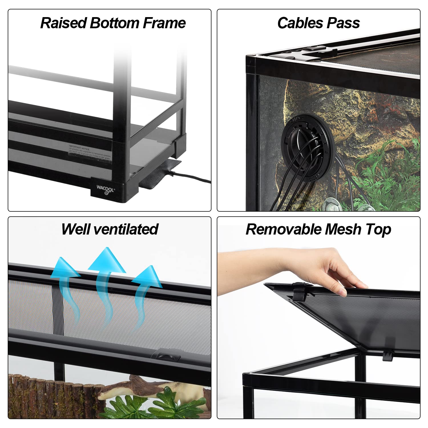 Acceso de cables WACOOL TERRA facilita sensores y cables sin desorden