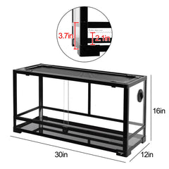 Terrario WACOOL TERRA con tapa de malla para ventilación y temperatura estables