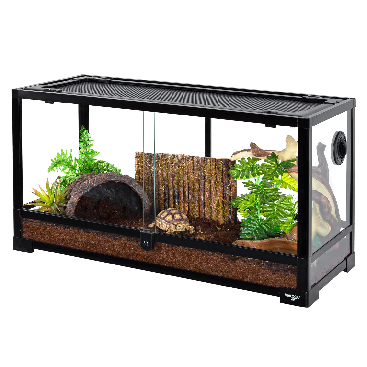 Terrario WACOOL TERRA con visión 360 para observar al reptil