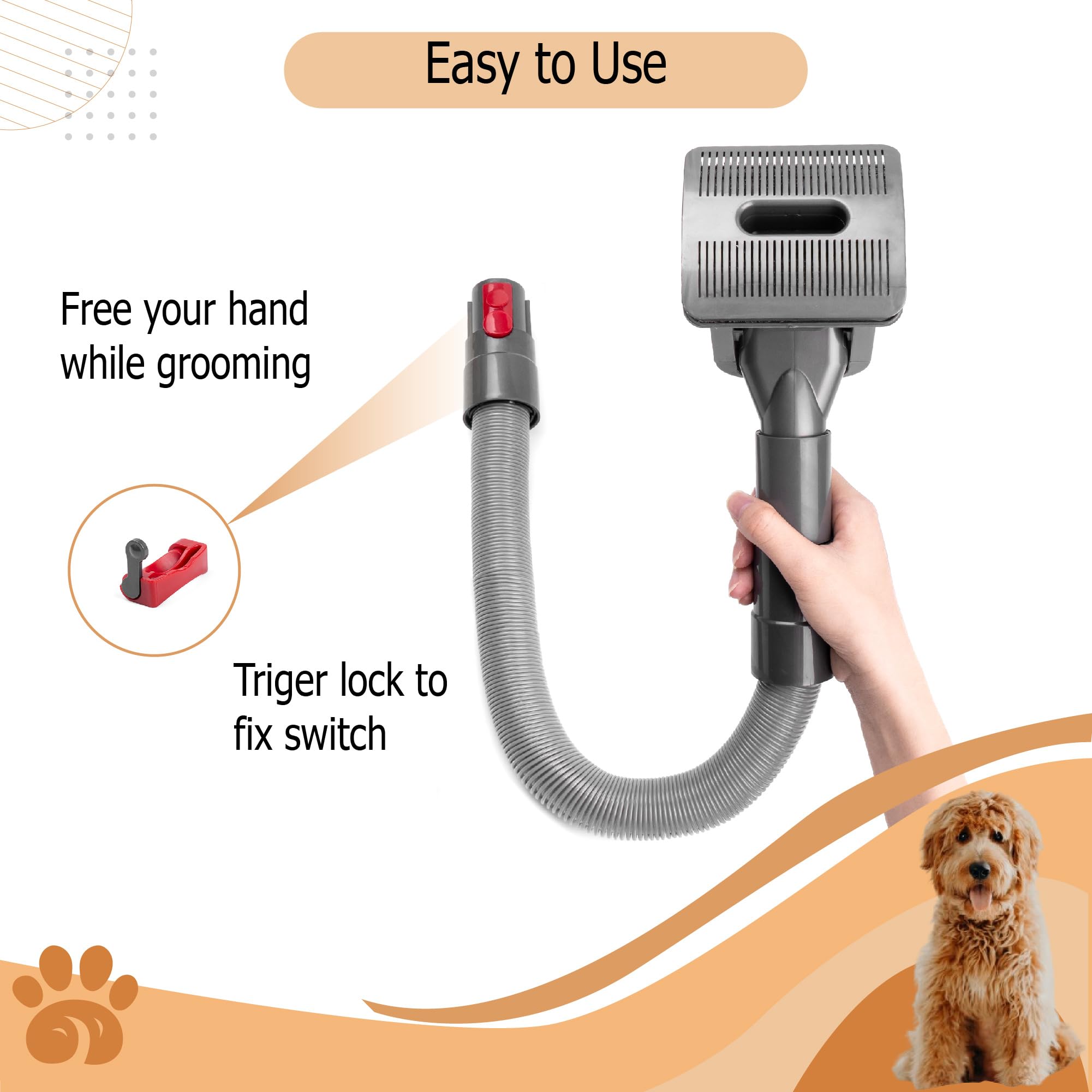 Accesorio aspiradora Wagably para pelo, ayuda a recoger pelos durante la sesión