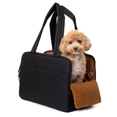Wagfur portador para perro pequeño, exterior elegante para paseos seguros.