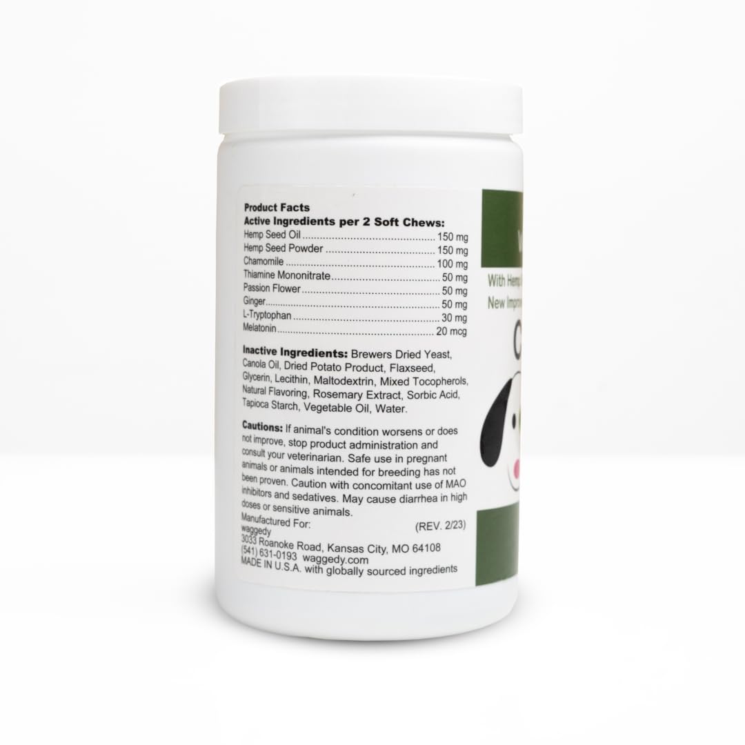 waggedy Calm Max: Formulado en EE. UU. en instalaciones CGMP para calidad
