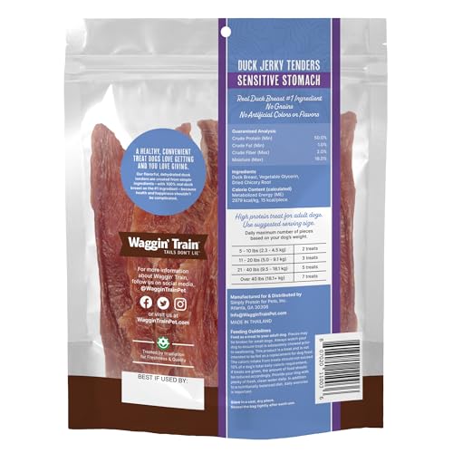 Waggin' Train jerky de pato para perros, tiras masticables