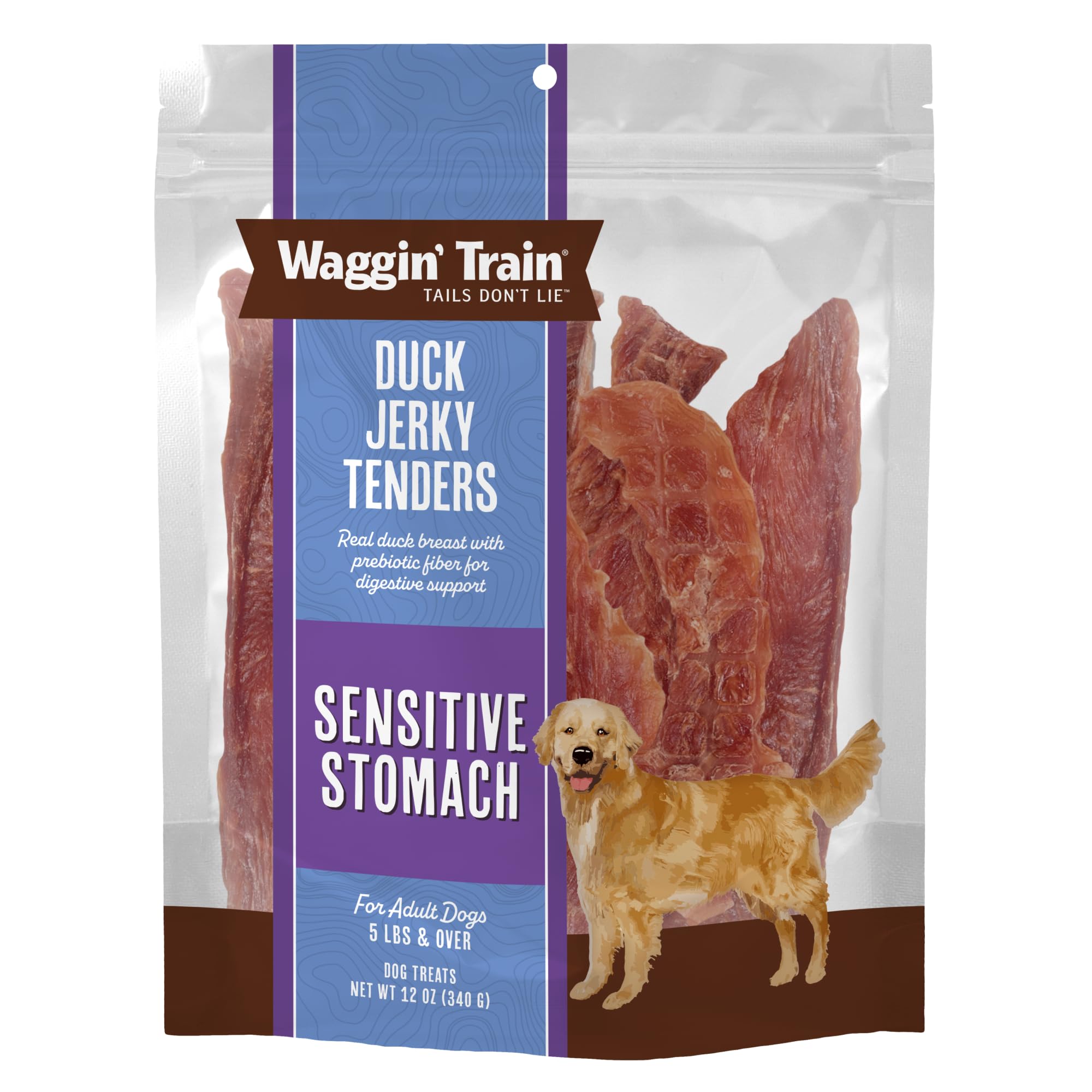 Waggin' Train: pechuga de pato real en tiras, snack proteico para perros
