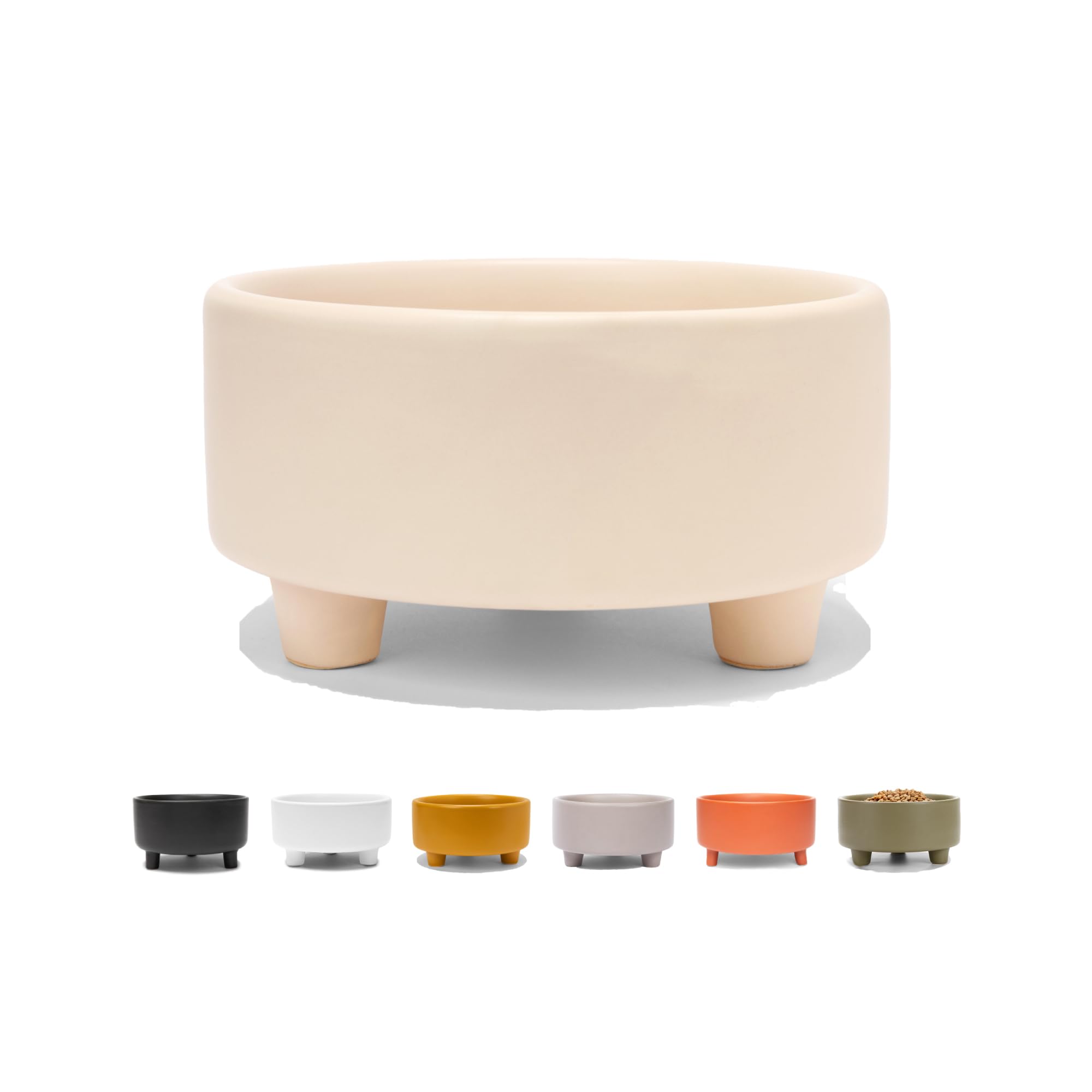 Waggo Uplift cuenco cerámico para perro pequeño, estable para las comidas.