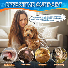 Wagmee alivio levadura para perros con piel sana y suave