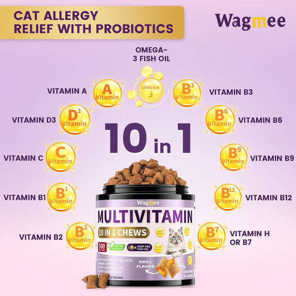 Bocadillos crujientes-cremosos Wagmee para gato, cómodo de servir como premio diario.