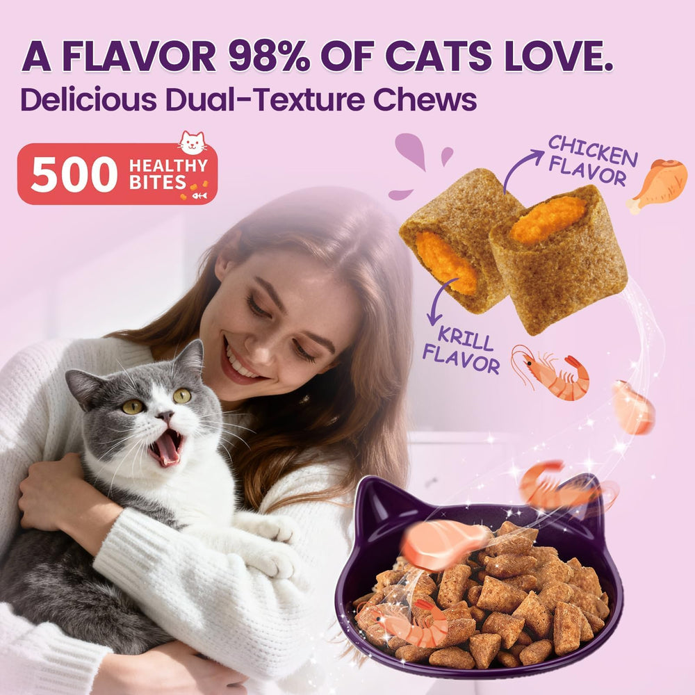 Ingredientes naturales de Wagmee para gato, apoyo vital para piel y pelaje.