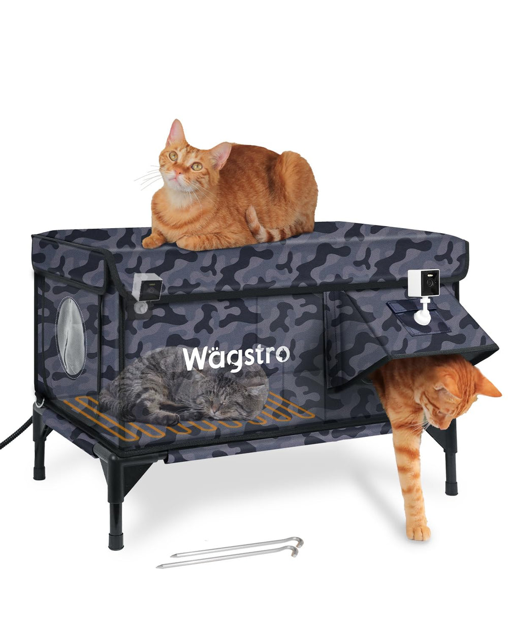Wagstro: cámara AI 2K para vigilar gatos al aire libre y grabar momentos.