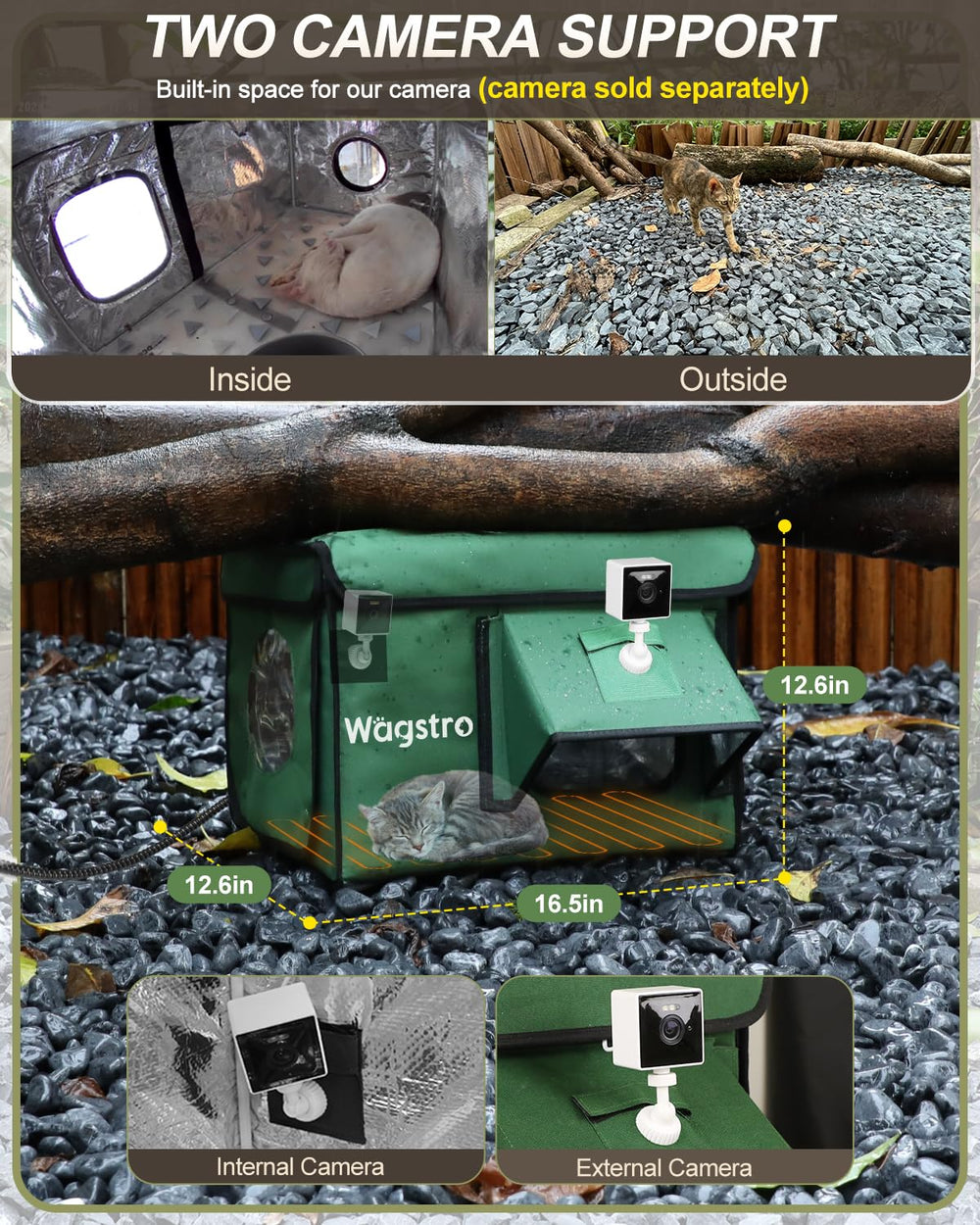 Casa Wagstro con monitoreo para vigilar al gato desde casa.