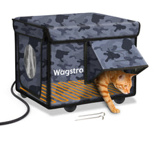 Wagstro casa gato caliente exterior refugio cálido para clima frío.