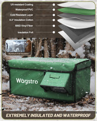 Wagstro casa gato impermeable Oxford, protección contra lluvia y viento.