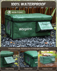 Casa Wagstro impermeable con techo seguro frente a la lluvia.