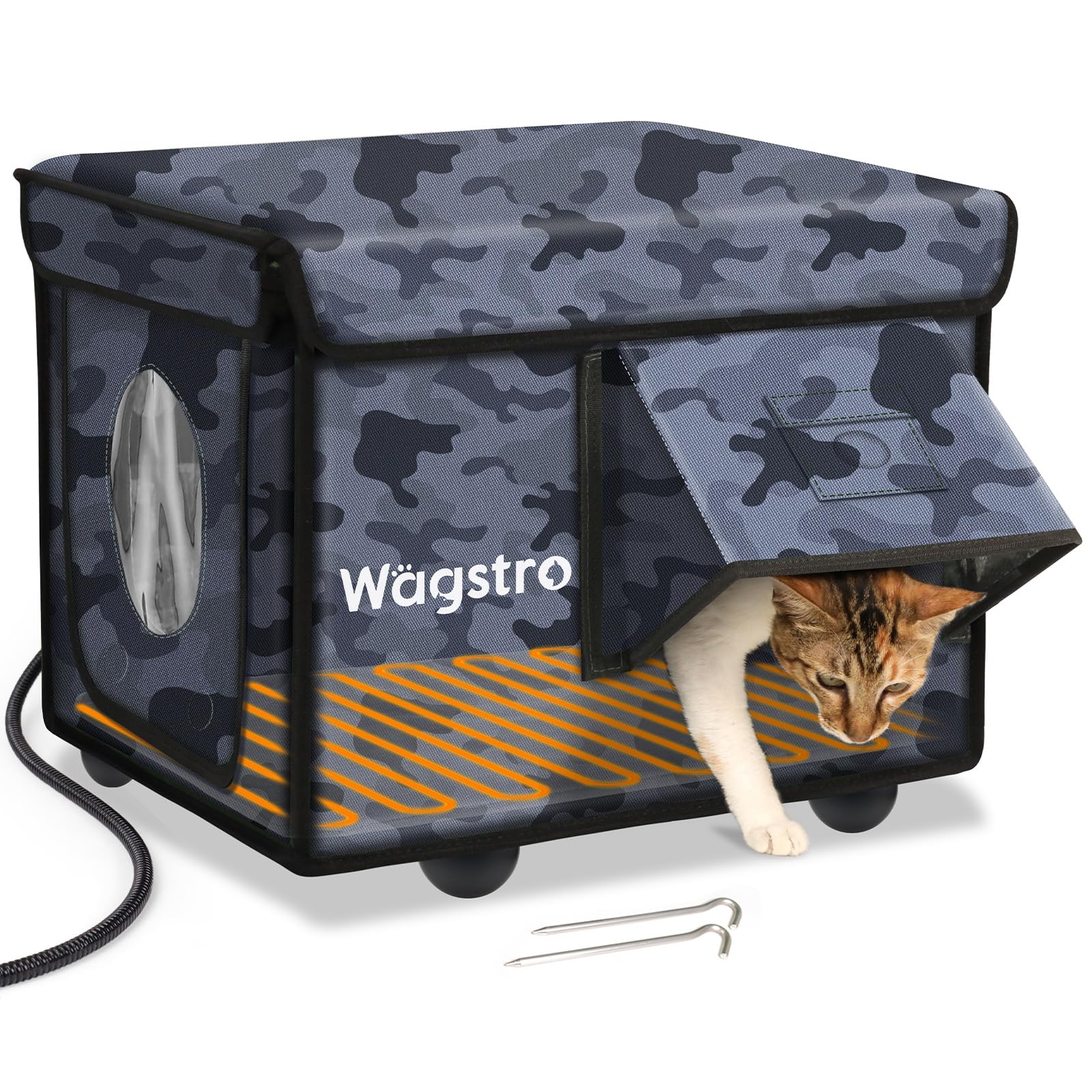 Wagstro Casita Caliente Exterior para Gatos: calor acogedor para exteriores
