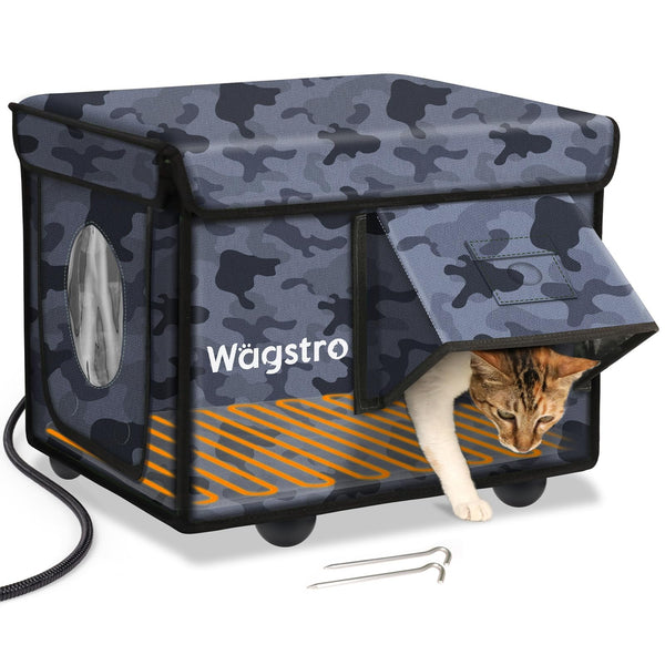 Wagstro Casita Caliente Exterior para Gatos: calor acogedor para exteriores