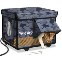 Wagstro Casita Caliente Exterior para Gatos: calor acogedor para exteriores