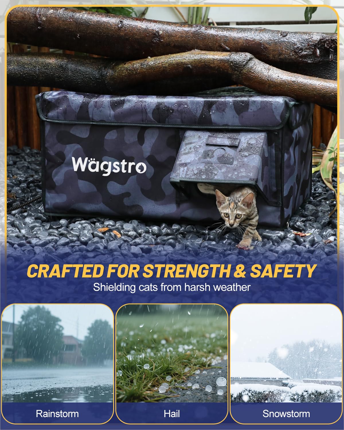 Puerta de escape Wagstro para gato facilita salida segura cuando lo necesite.