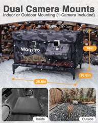 Wagstro techo impermeable y base elevada para mantener a los gatos secos.