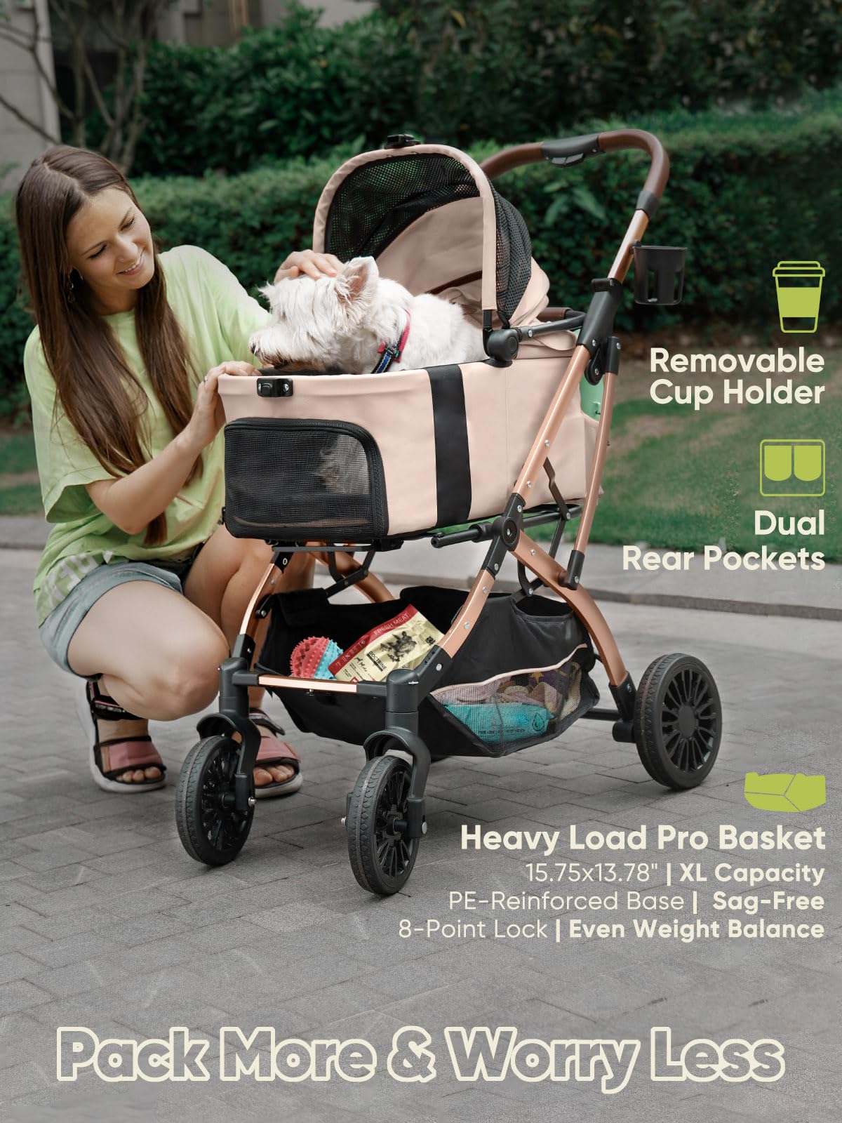 WagvyGo base-grande-resistente, soporte estable para carga de hasta 25 kg