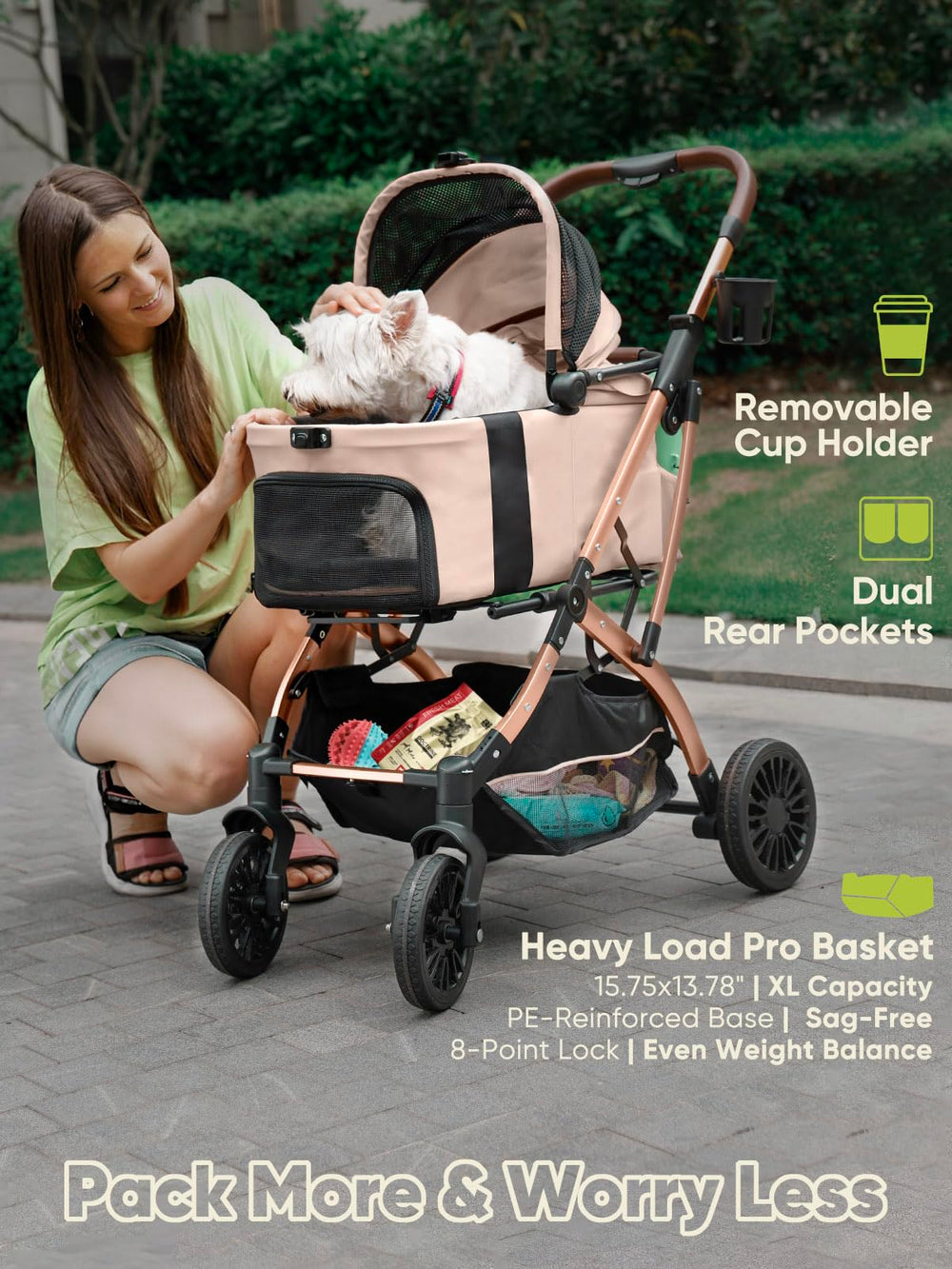 WagvyGo base-grande-resistente, soporte estable para carga de hasta 25 kg