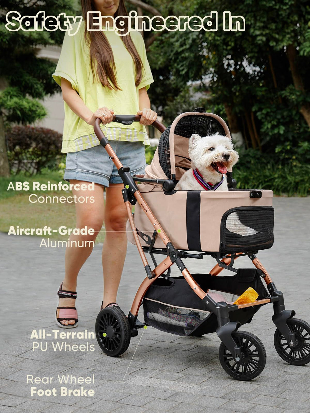 WagvyGo canopy-doble-sombra-UV, protección y ventilación para la mascota