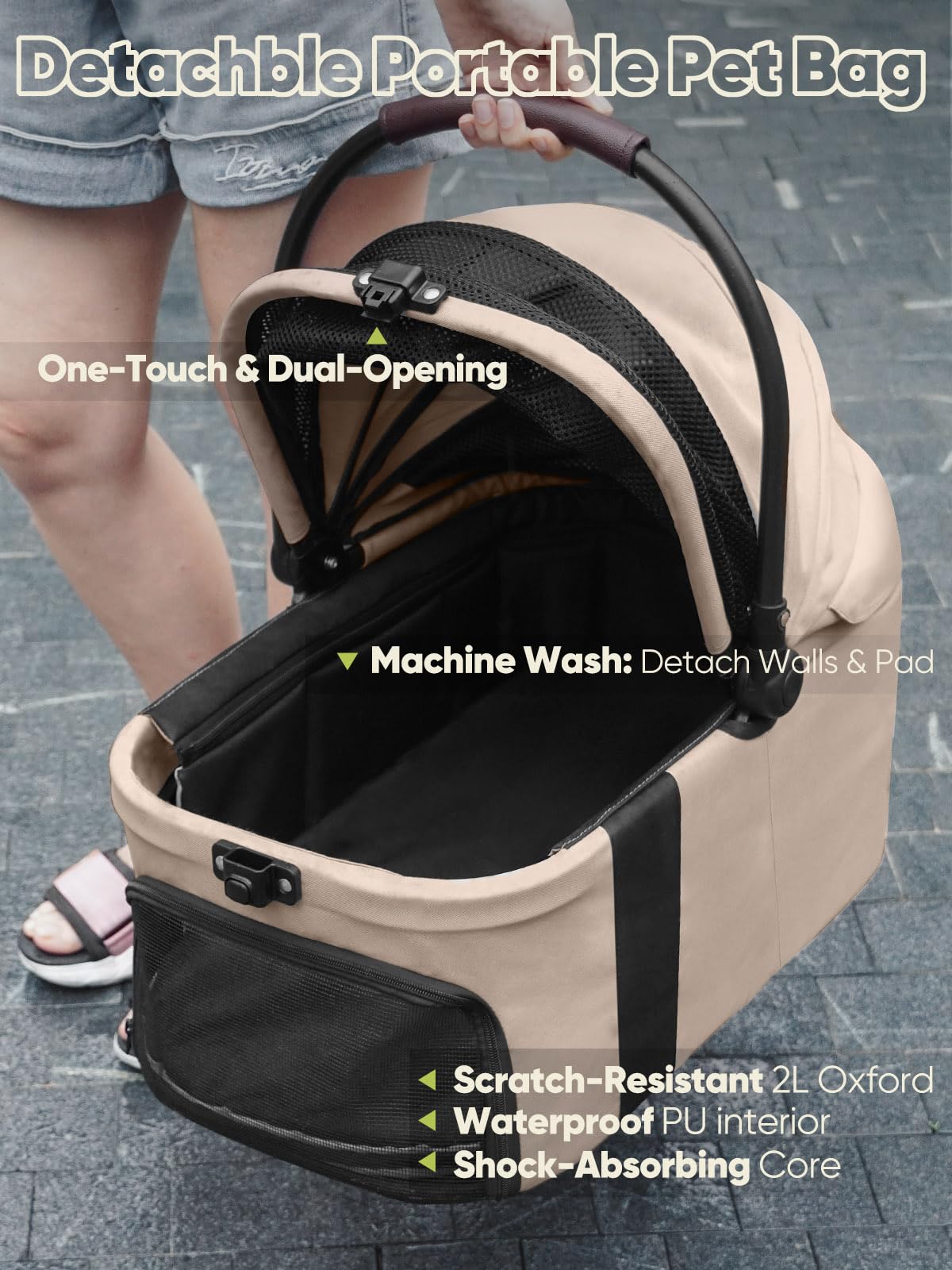 WagvyGo interior-impermeable-base, fácil de limpiar y mantener seco
