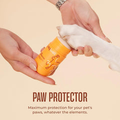 WagWell Protector de Patas, textura crema: alivio cremoso para piel irritada.