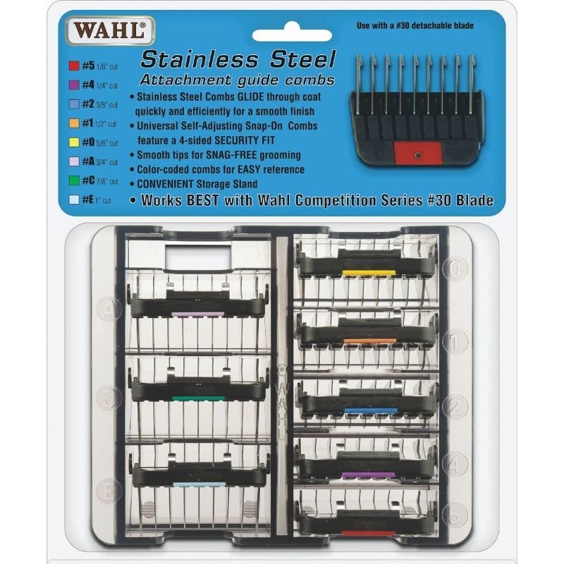 Wahl Professional Animal attachment comb three-eighths-inch for efficient medium-length grooming.