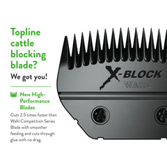 Dientes de la cuchilla Wahl X-Block Ultimate, corte rápido y preciso.