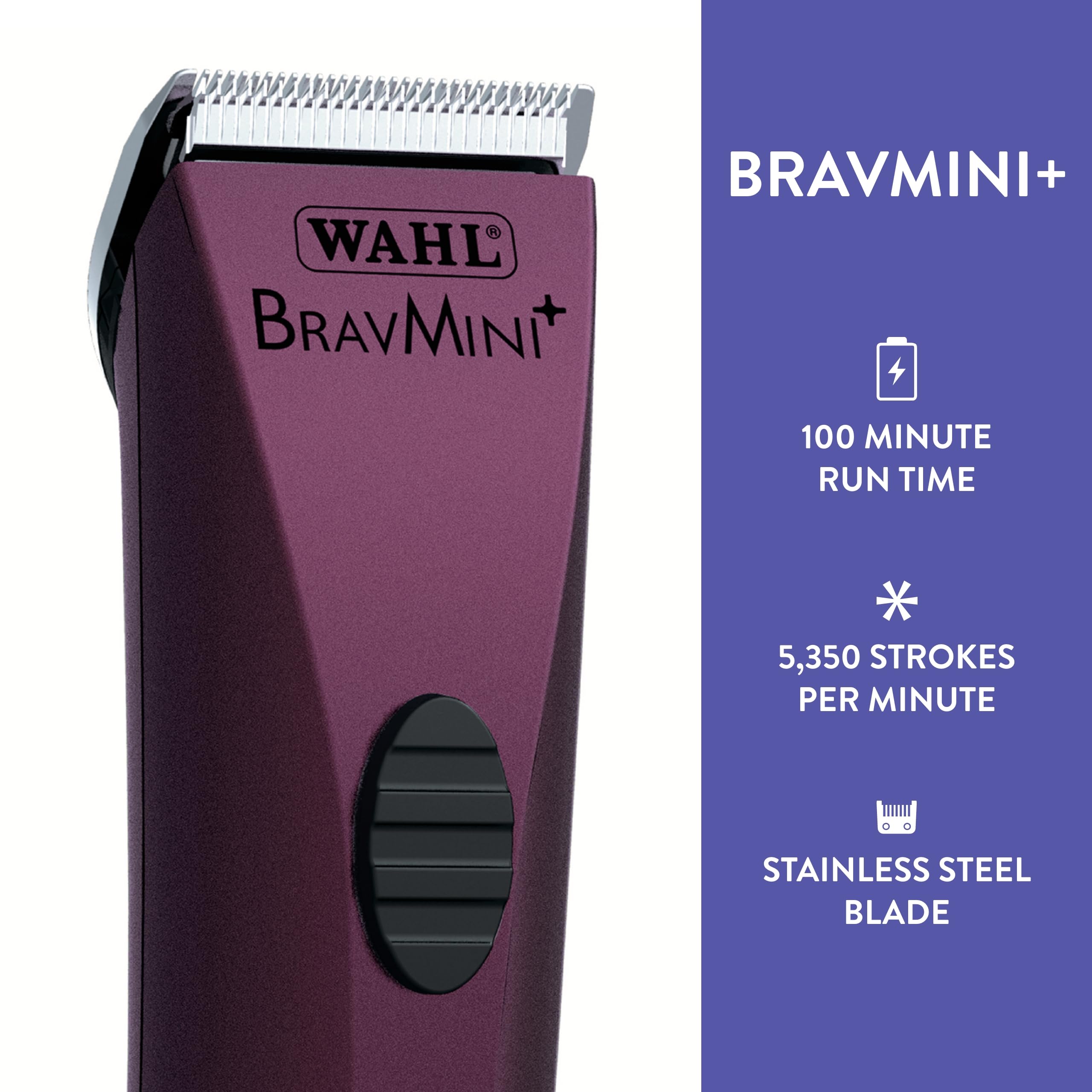 Wahl Bravmini+ estacion de carga para guardar y recargar.