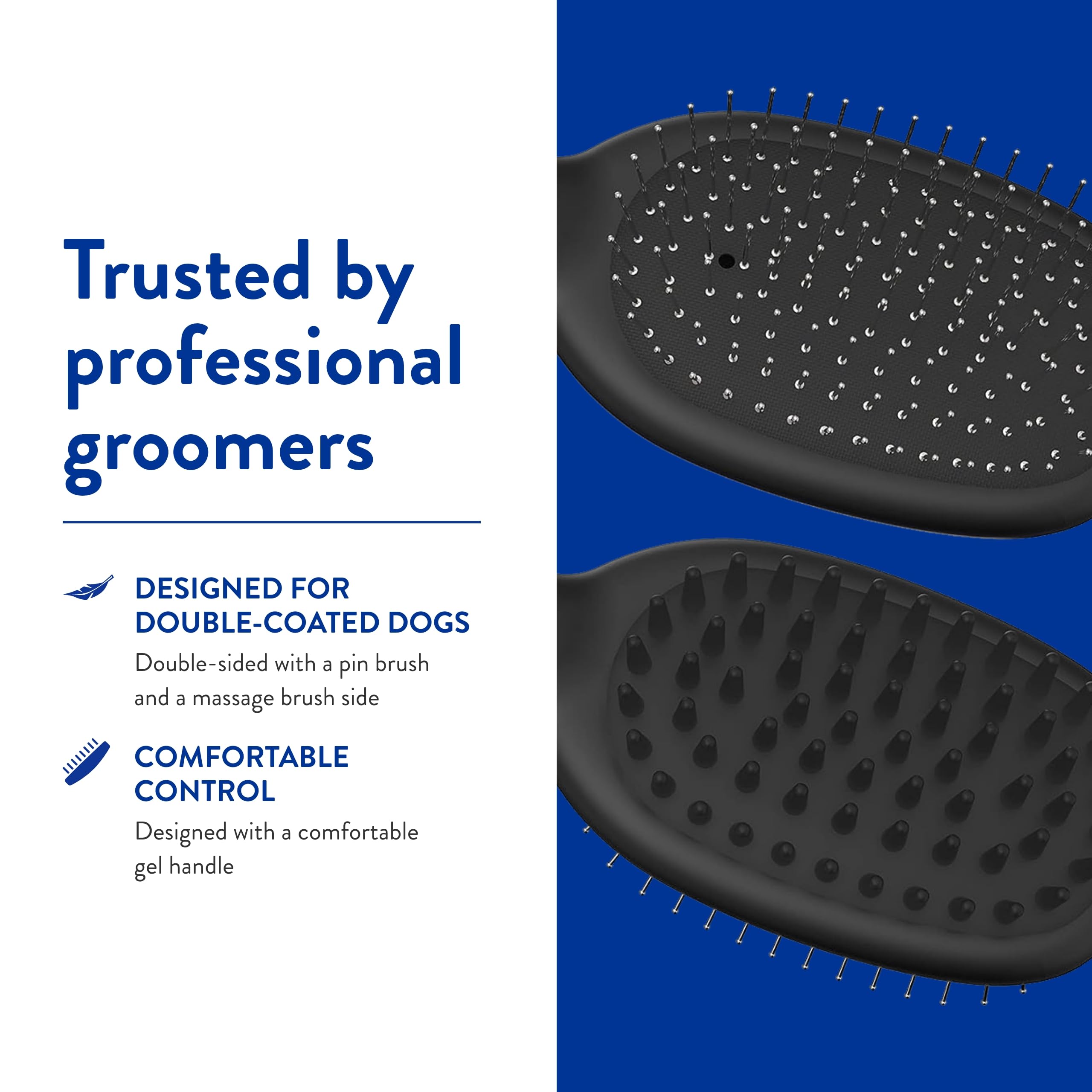 Wahl cepillo robusto de doble cara para mascotas grandes y grooming diario