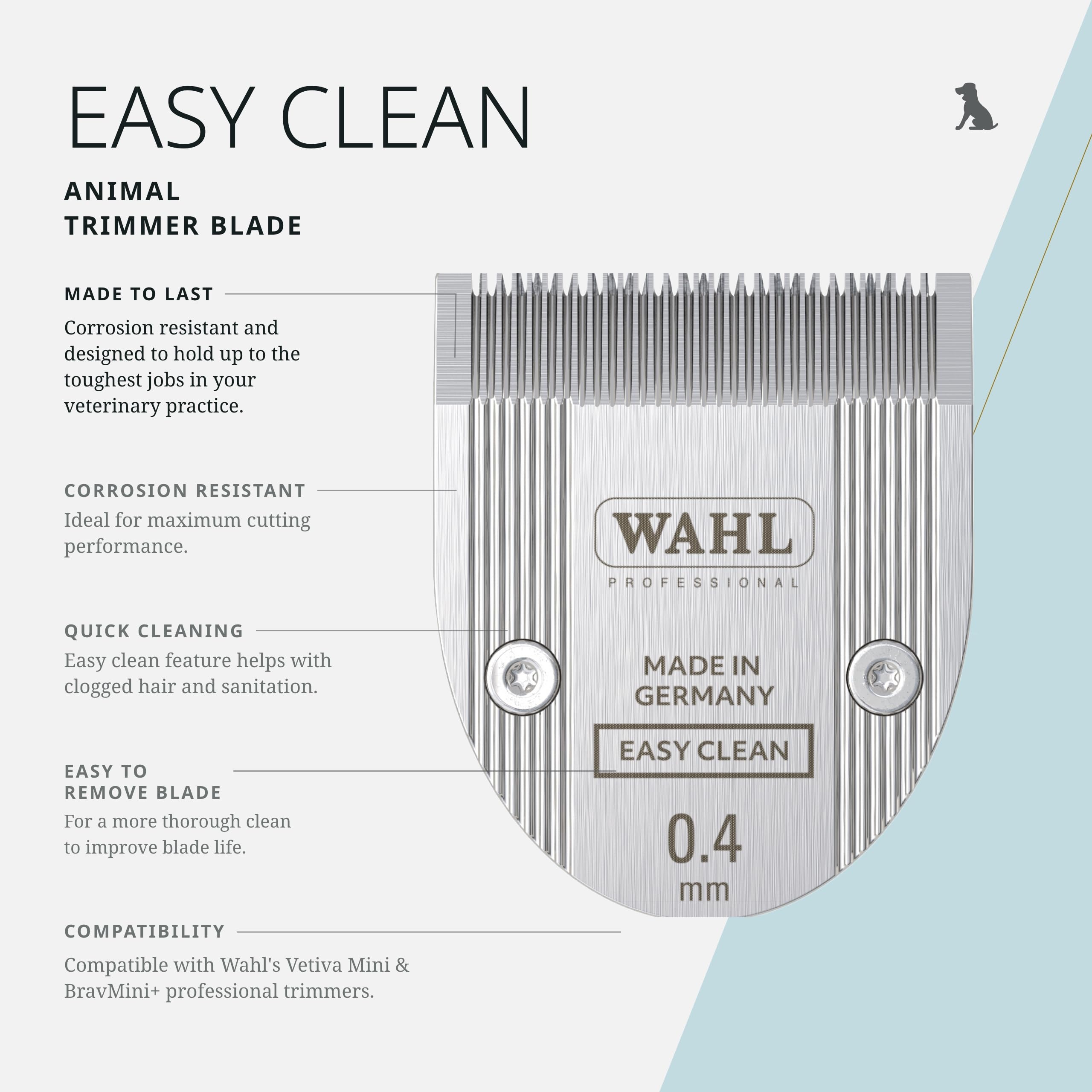 Hoja de repuesto para Vetiva Mini, uso profesional del Wahl Pro Animal