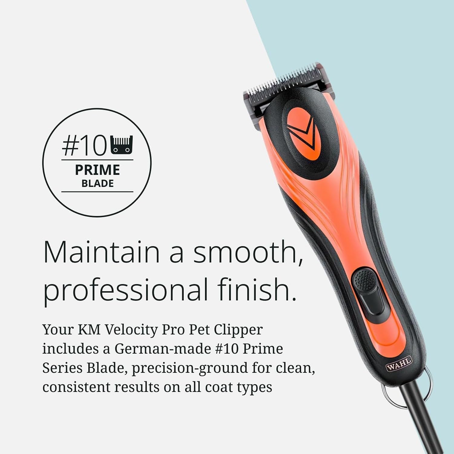 Wahl Pro Animal KM Velocity agarre antideslizante para trabajo cómodo.