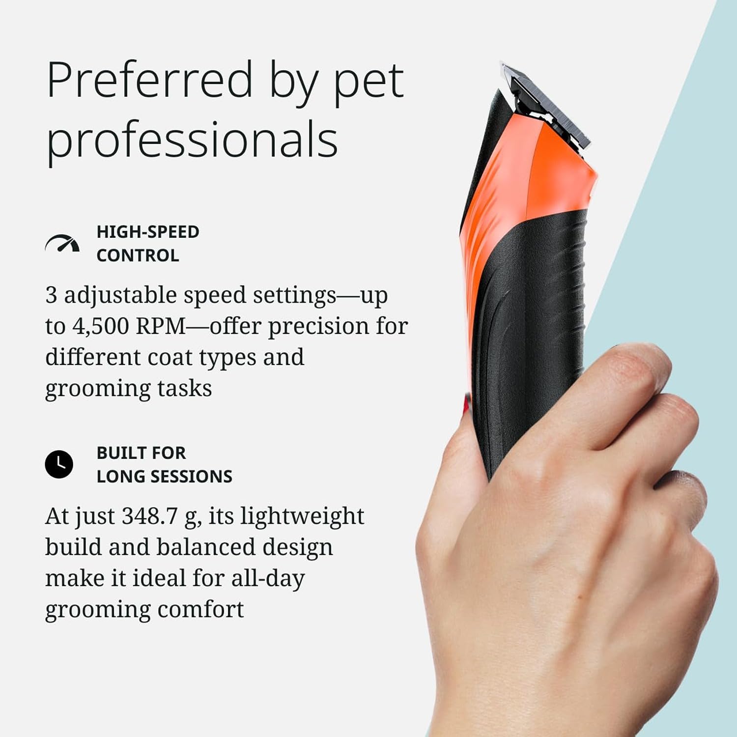 Wahl Pro Animal KM Velocity diseño profesional y cable para uso continuo.