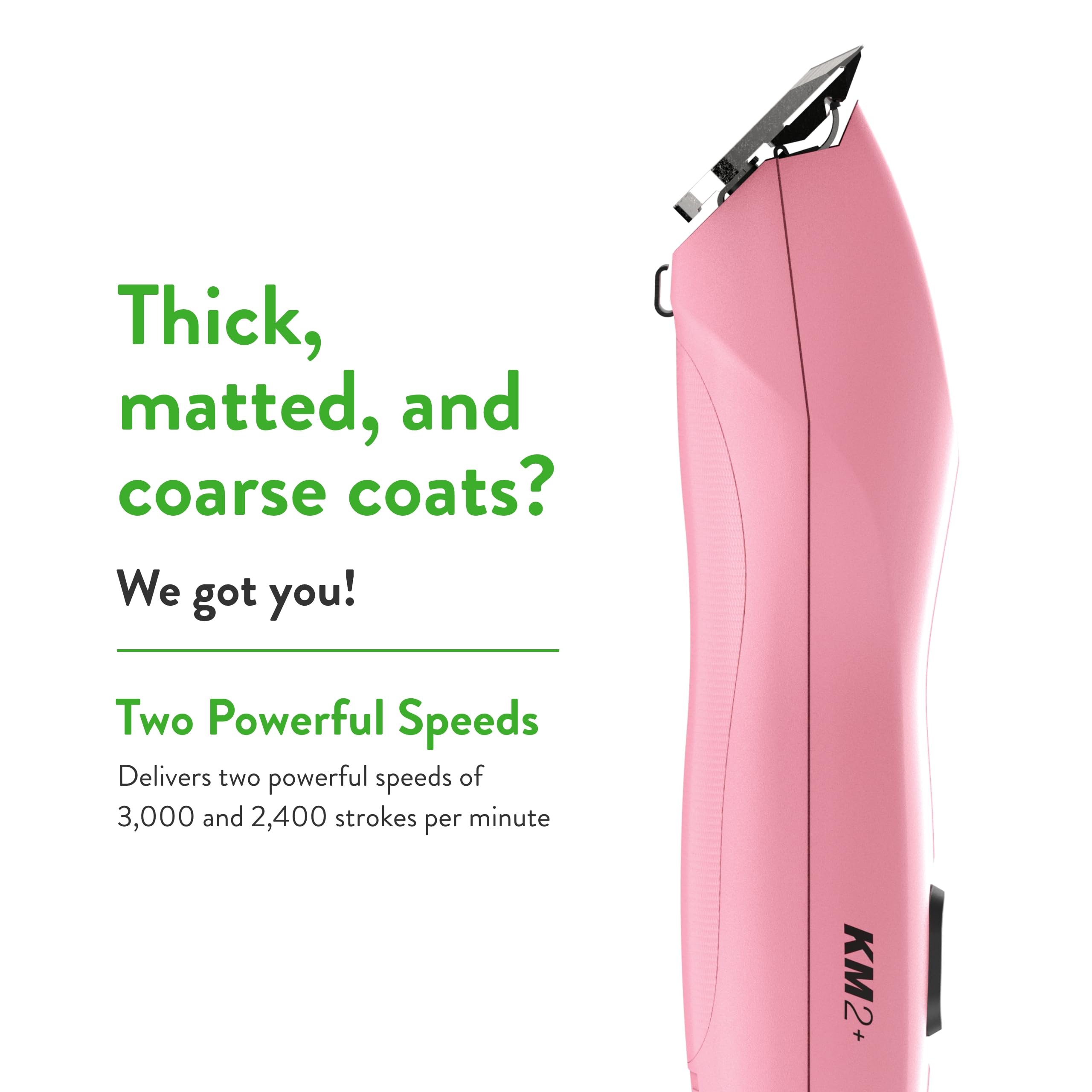 Wahl Pro Animal KM2+ cable de 14 pies para maniobras amplias en perros, gatos y caballos