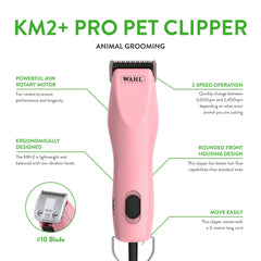 Wahl Pro Animal KM2+ enfoque silencioso y vibración baja para sesiones de cuidado sin estrés