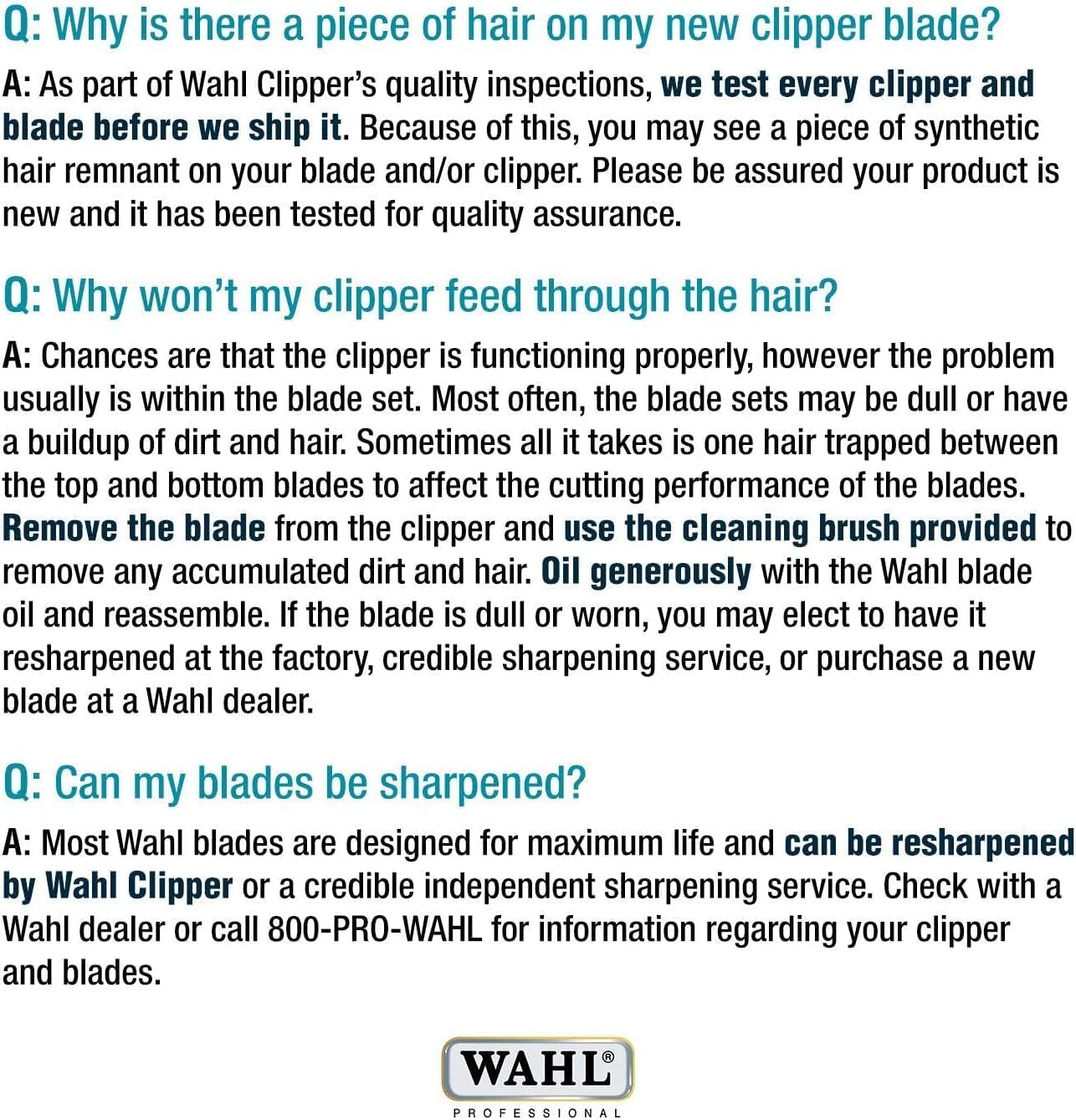 Wahl Professional Animal 4F: cuchilla nueva desempaquetada, lista para uso.