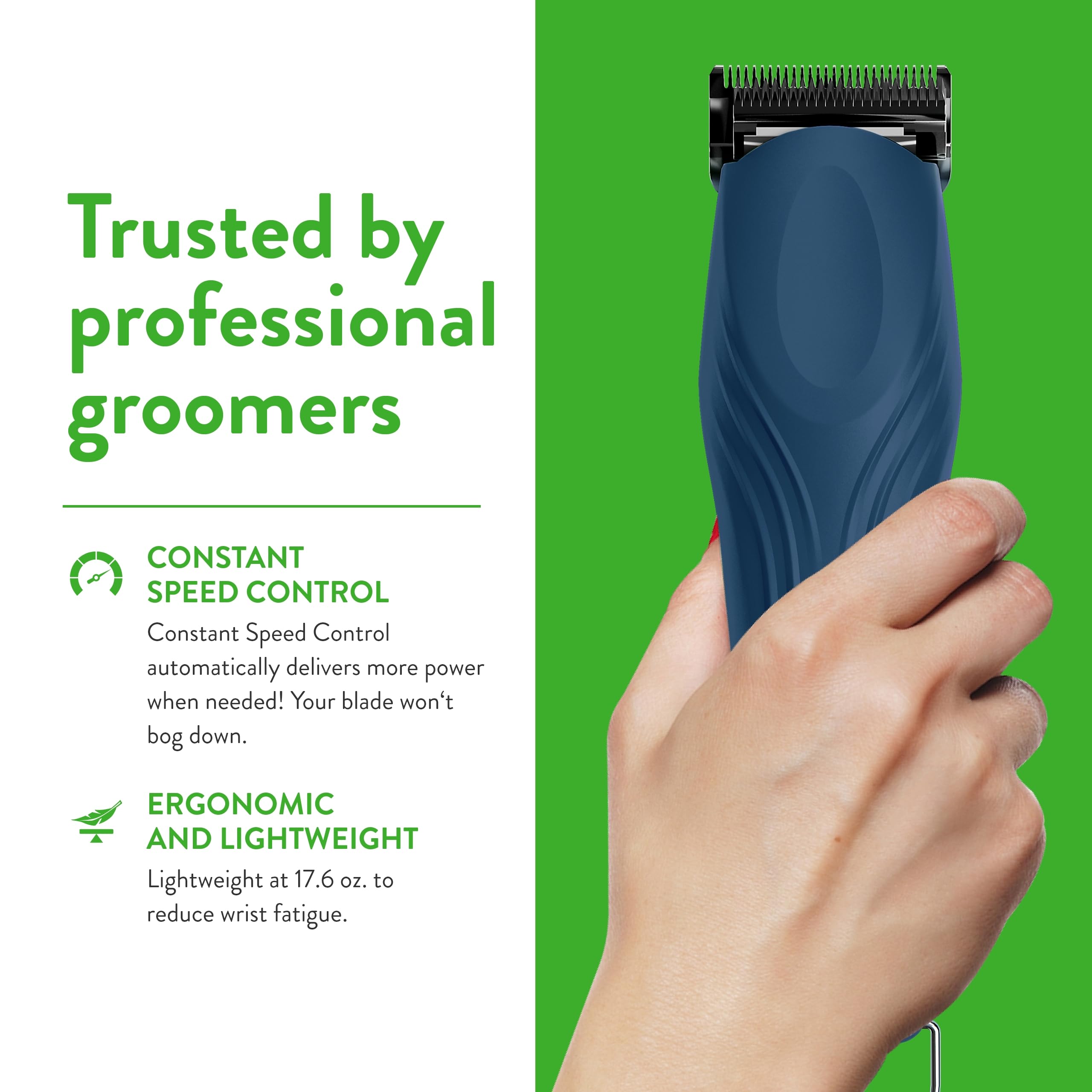 Wahl Professional Animal KMC+ batería de dos horas para sesiones largas.