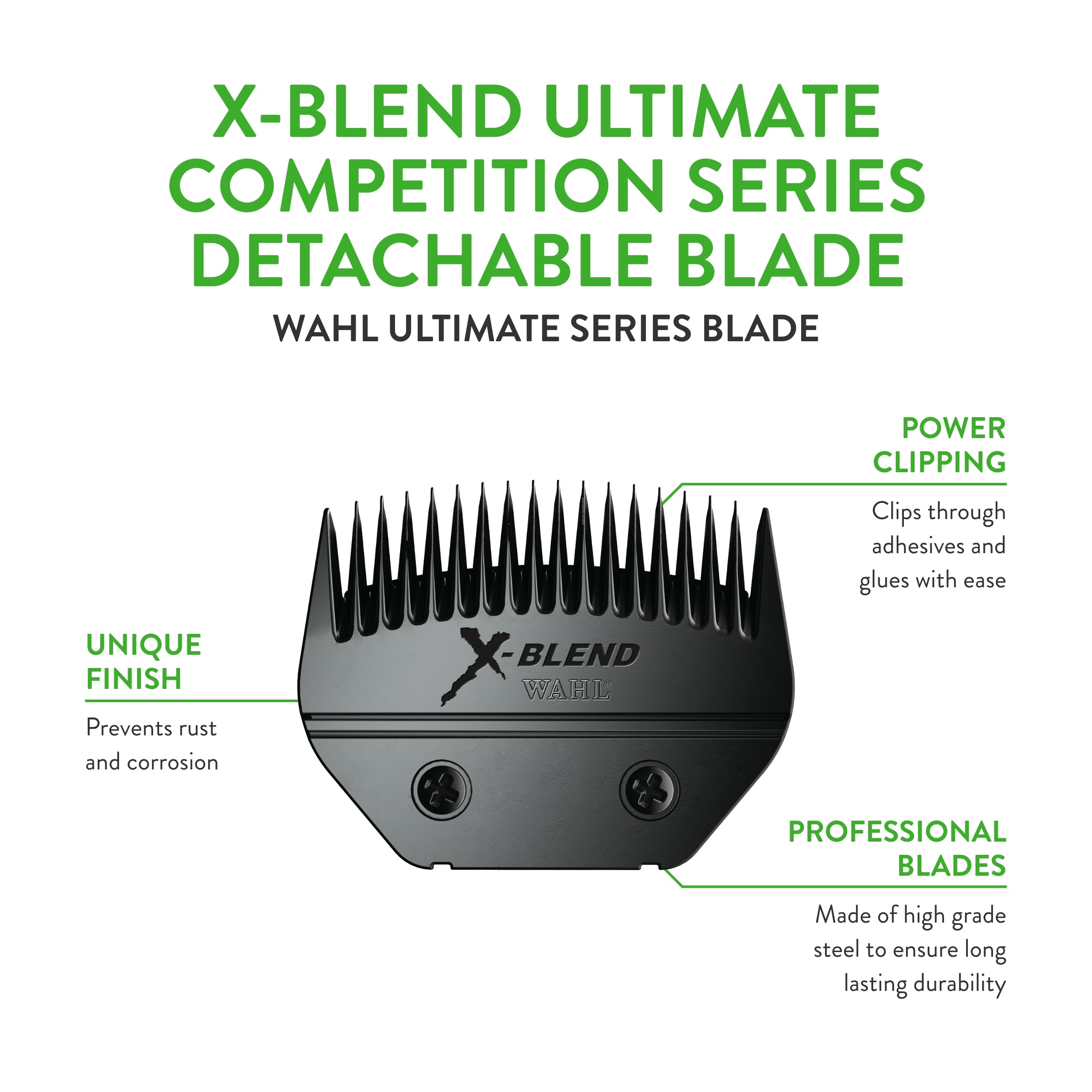 Wahl X-Blend: hoja desmontable para bloqueo de pelo en ganado.