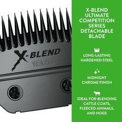 Wahl X-Blend: hoja para ovejas pelo denso, acabado uniforme.