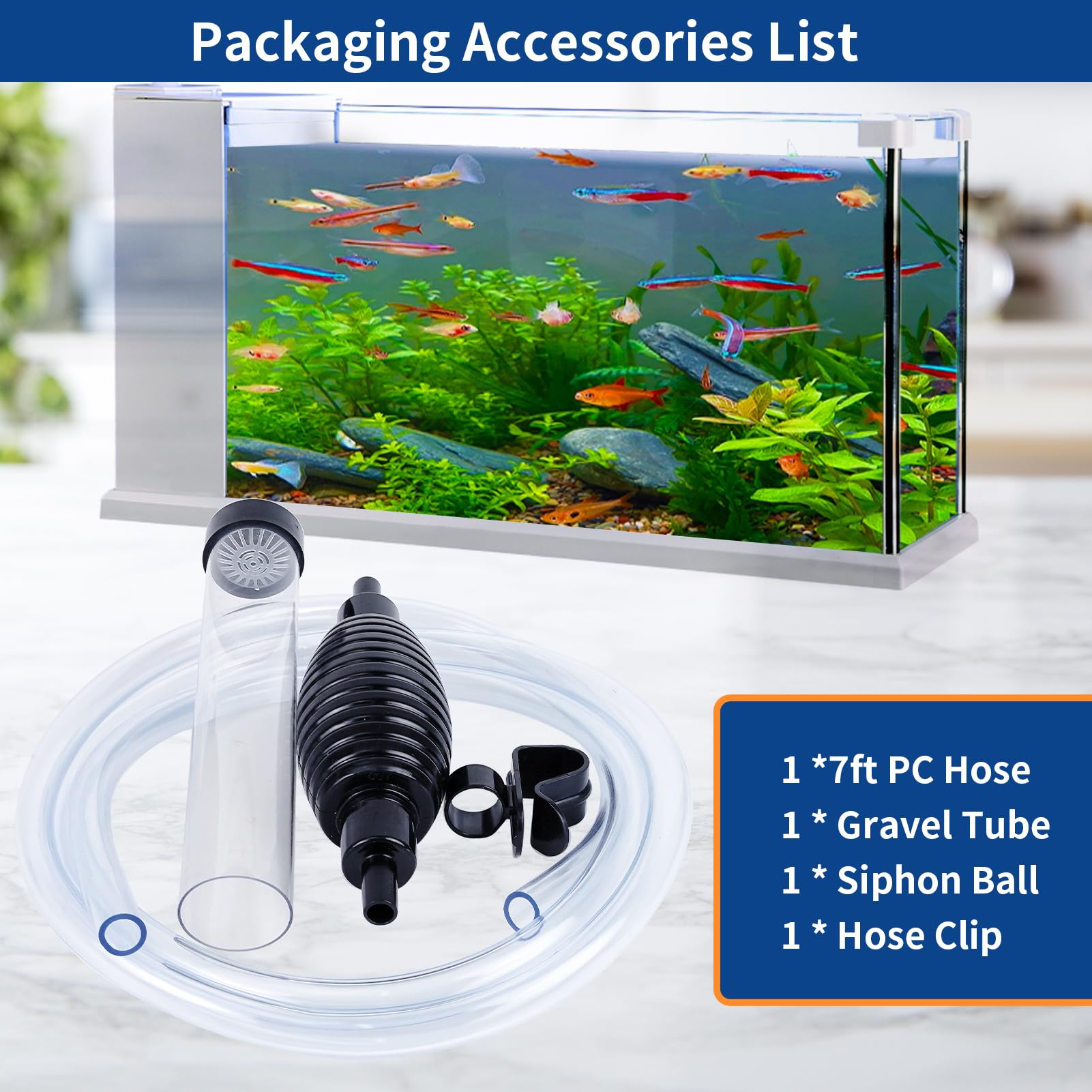 Waifoter conjunto de accesorios de limpieza para acuario