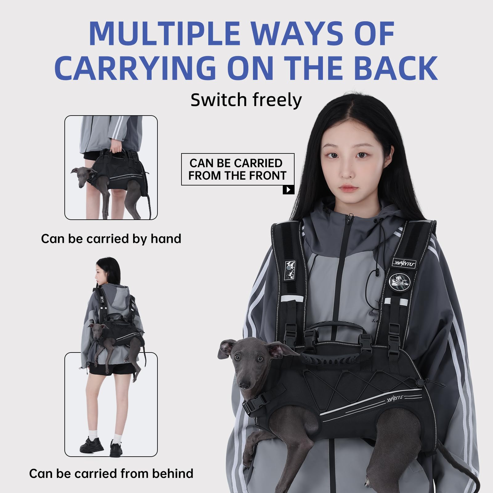 Wakytu almohadilla-lumbar, soporte ergonómico para aliviar la presión durante el transporte.
