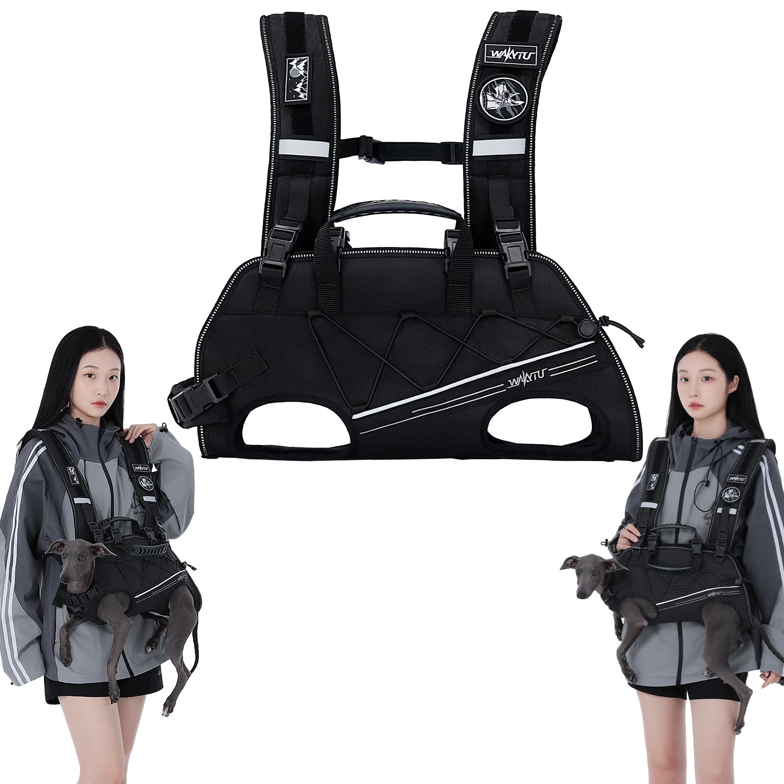 Wakytu arnés elevacion perro pequeno, soporte seguro para paseos y escaleras.
