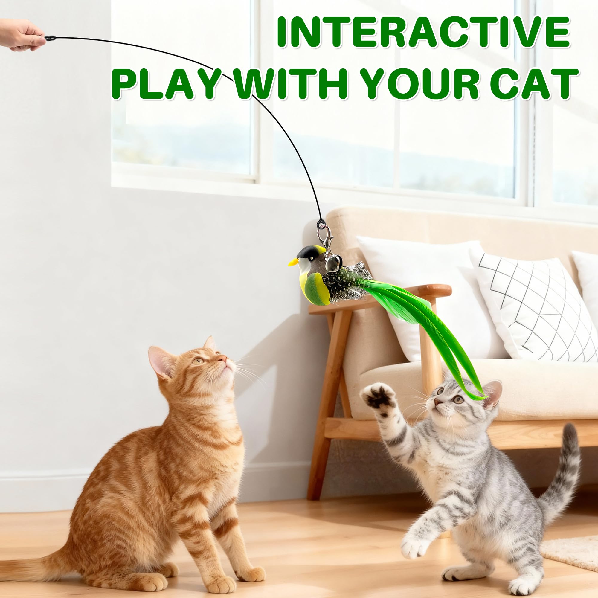 Walfront gatos jugando independiente: estimulación física y mental.