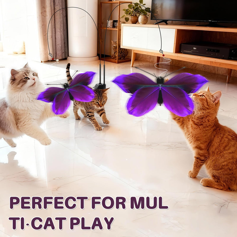 Walfront Juguete Mariposa, modo interactivo para diversión compartida con tu gato.