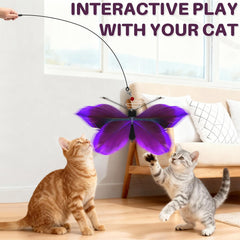 Walfront Juguete Mariposa, juego en solitario que estimula la curiosidad felina.