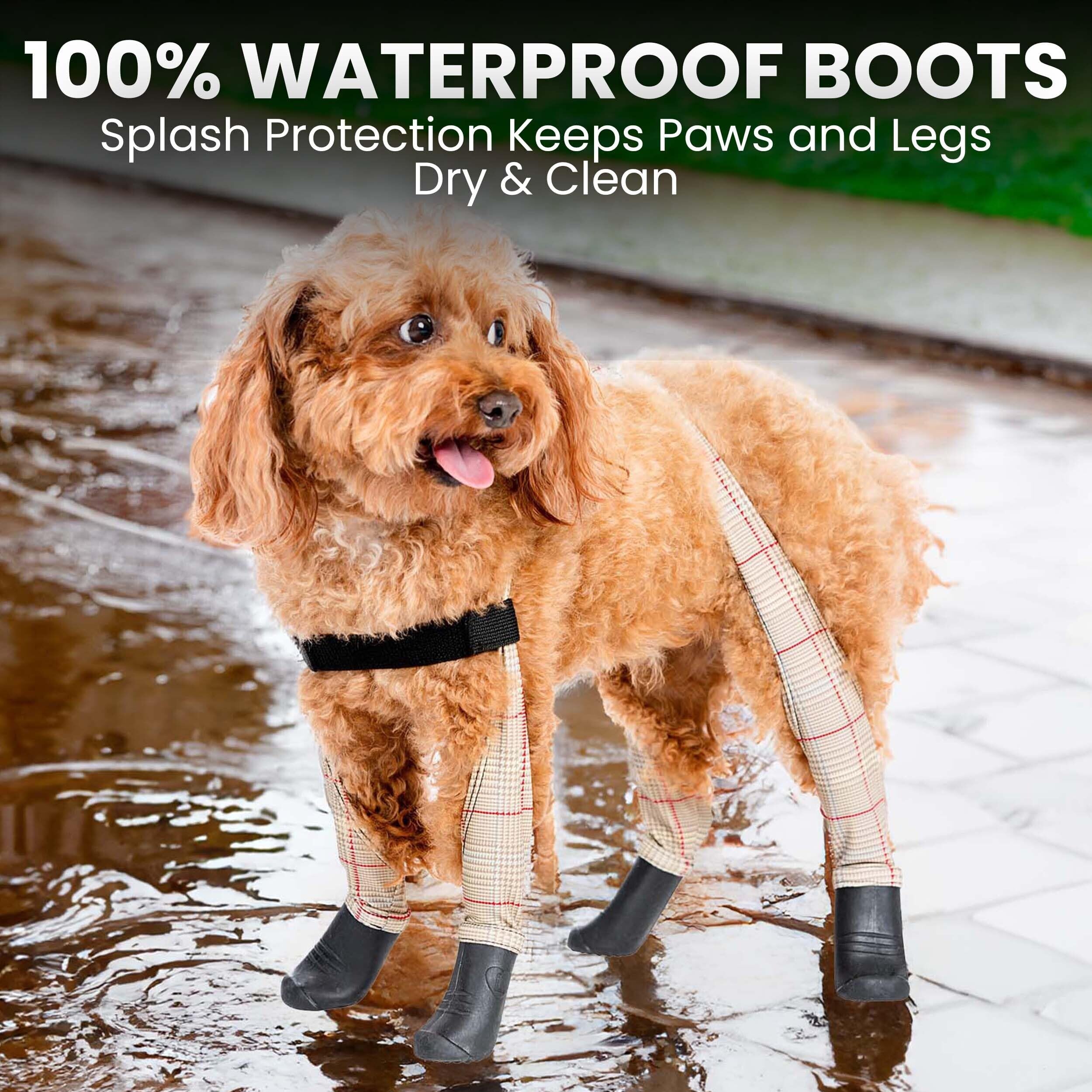 Botas beige a cuadros Walkee Paws listas para invierno
