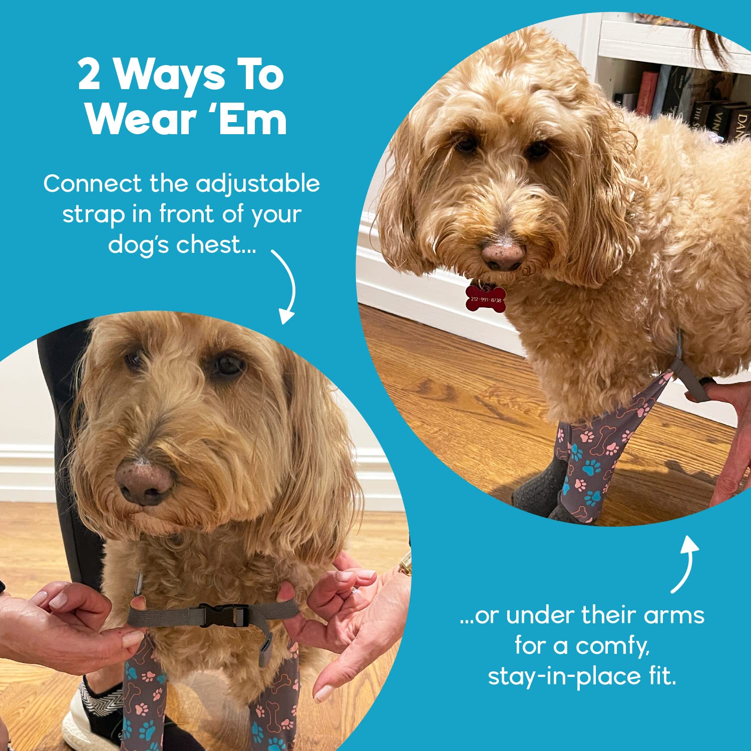 Tejido ventilado Walkee Paws para uso prolongado y cómodo