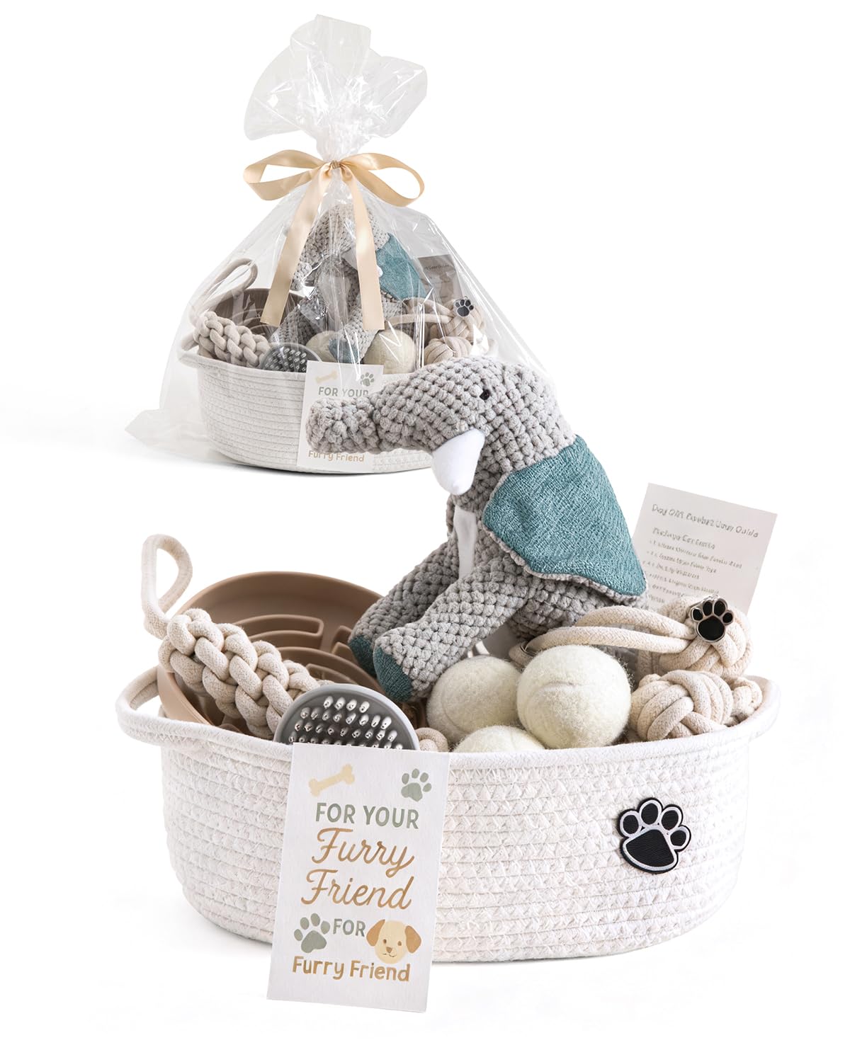 Wanapure cesto regalo cachorros: almacenamiento elegante para juguetes y recuerdos.